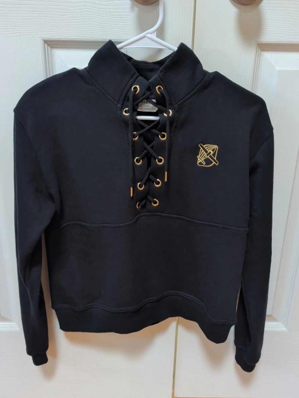 Boxercraft Cirrus Aircraft Black Lace-Up Pullover Women's XXS Like New